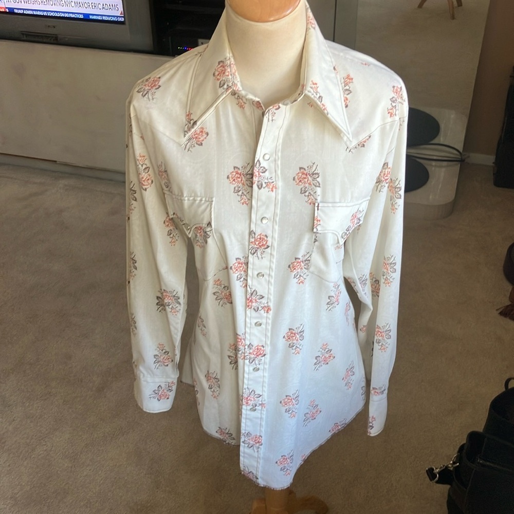 Vintage Champion Western pearl snap